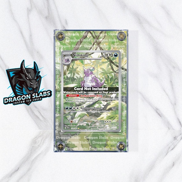 Pokemon 151 Nidoking 174/165 Custom Display Case from Pokemon 151 Extended Artwork