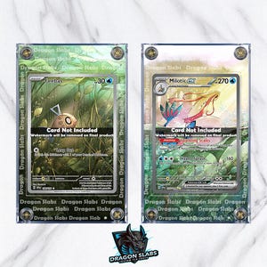 x2 Pokémon Milotic EX y Feebas 237/191 198/191 IR Estuches con ilustraciones extendidas personalizadas de Surging Sparks