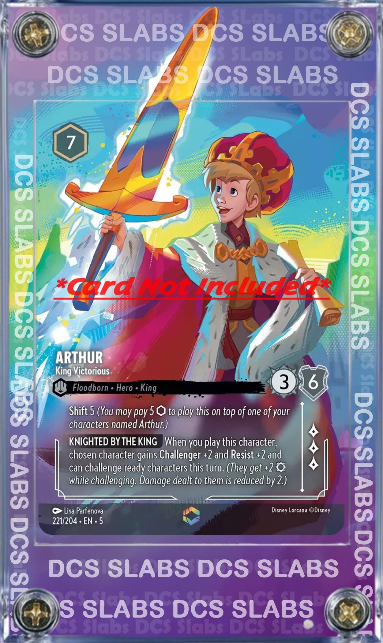 Disney Lorcana Shimmering Skies Arthur King Victorious 221/204