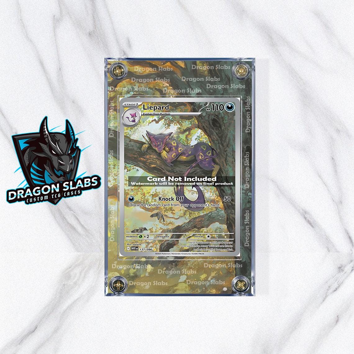Pokemon Liepard 137/086 White Flare Extended Artwork Case - Etsy