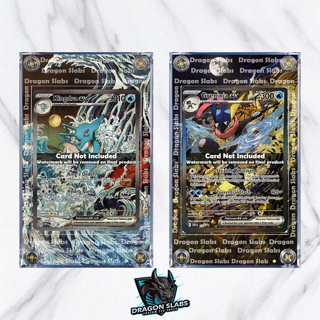 Pokemon Greninja EX & Kingdra EX Sir Promo 131 132 SV Shrouded