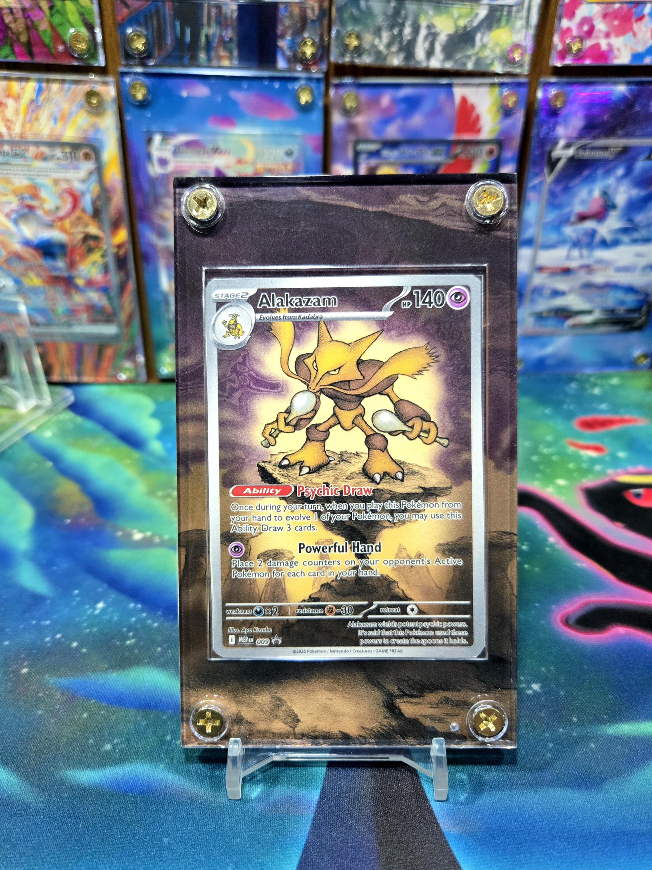 alakazam pokemon card base set - 1/12 (Box Topper) - Jumbo Cards or Paralyzed Pokemon Alakazam 009 Promo Mega