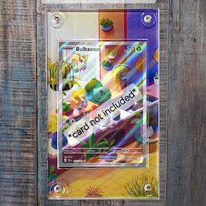 Estuche de exhibición personalizado con tarjeta Bulbasaur Stellar Crown IR AR 143/142 de Pokémon