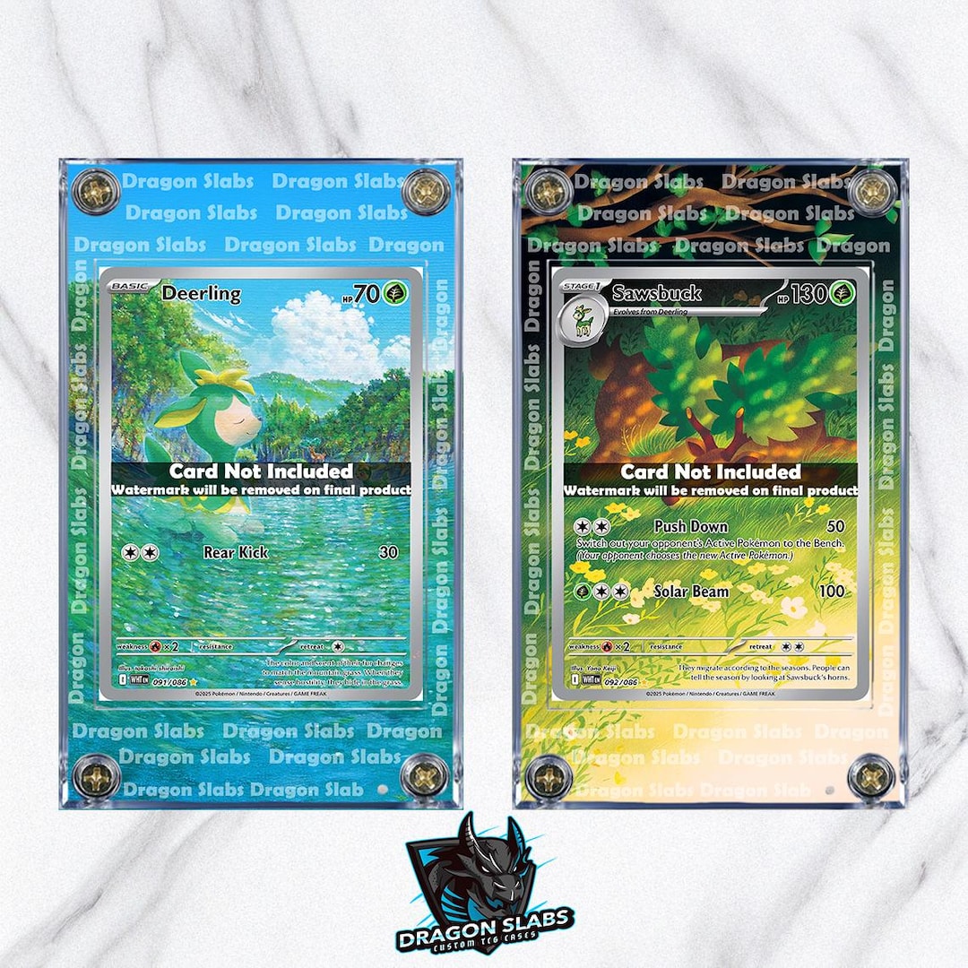 X2 Pokemon Deerling & Sawsbuck 091 092 IR White Flare Extended Art Cases -  Etsy Israel