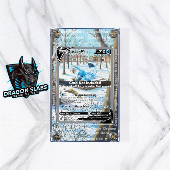 Pokemon Glaceon V Alt Art 175/203 Evolving Skies Extended Artwork Case -  Etsy
