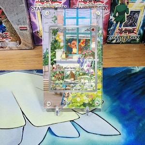 Pokemon Charmander SVP044 Sealed Obsidian Flames ETB Exclusieve promokaart Aangepaste vitrineplaat