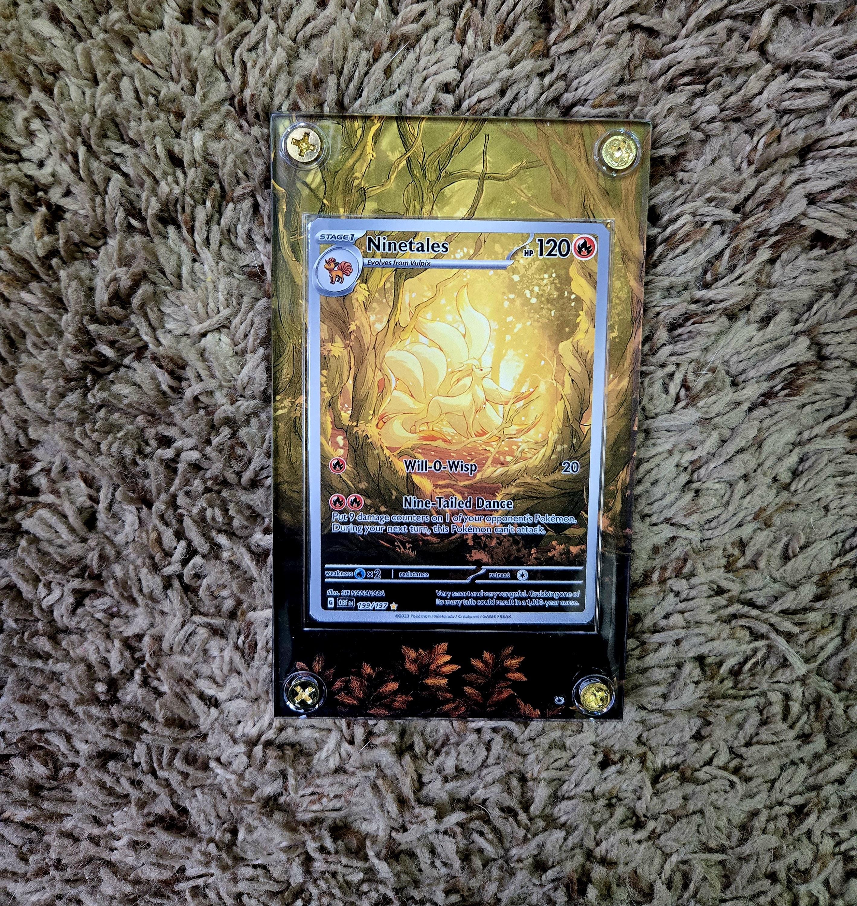 Pokemon Ninetales IR 199/197 Obsidian Flames Custom Display