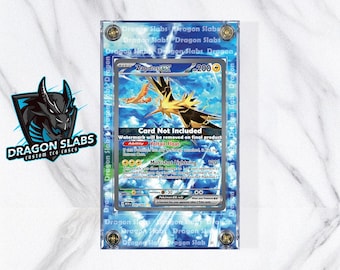 Illustrazione estesa della vetrina personalizzata Pokemon 151 Zapdos EX 202