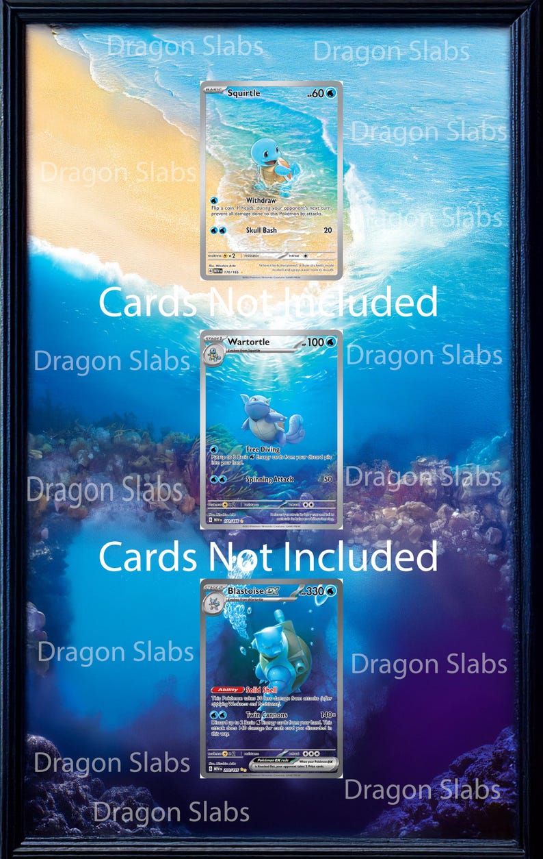 Pokemon 151 Squirtle Wartortle Blastoise 8.5 X 14