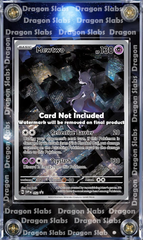 Pokemon Mewtwo 151 Promo SVP 052 Custom Display Case Extended Artwork - Etsy