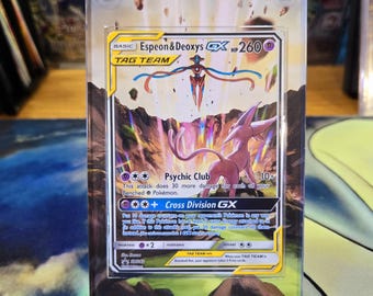 Espeon & Deoxys GX Tag Team SM240 Promo Extended Artwork Case