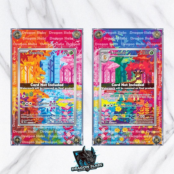 X2 Pokemon Deerling 165/162 & Sawsbuck 166/162 Extended Art Custom Cases -  Etsy