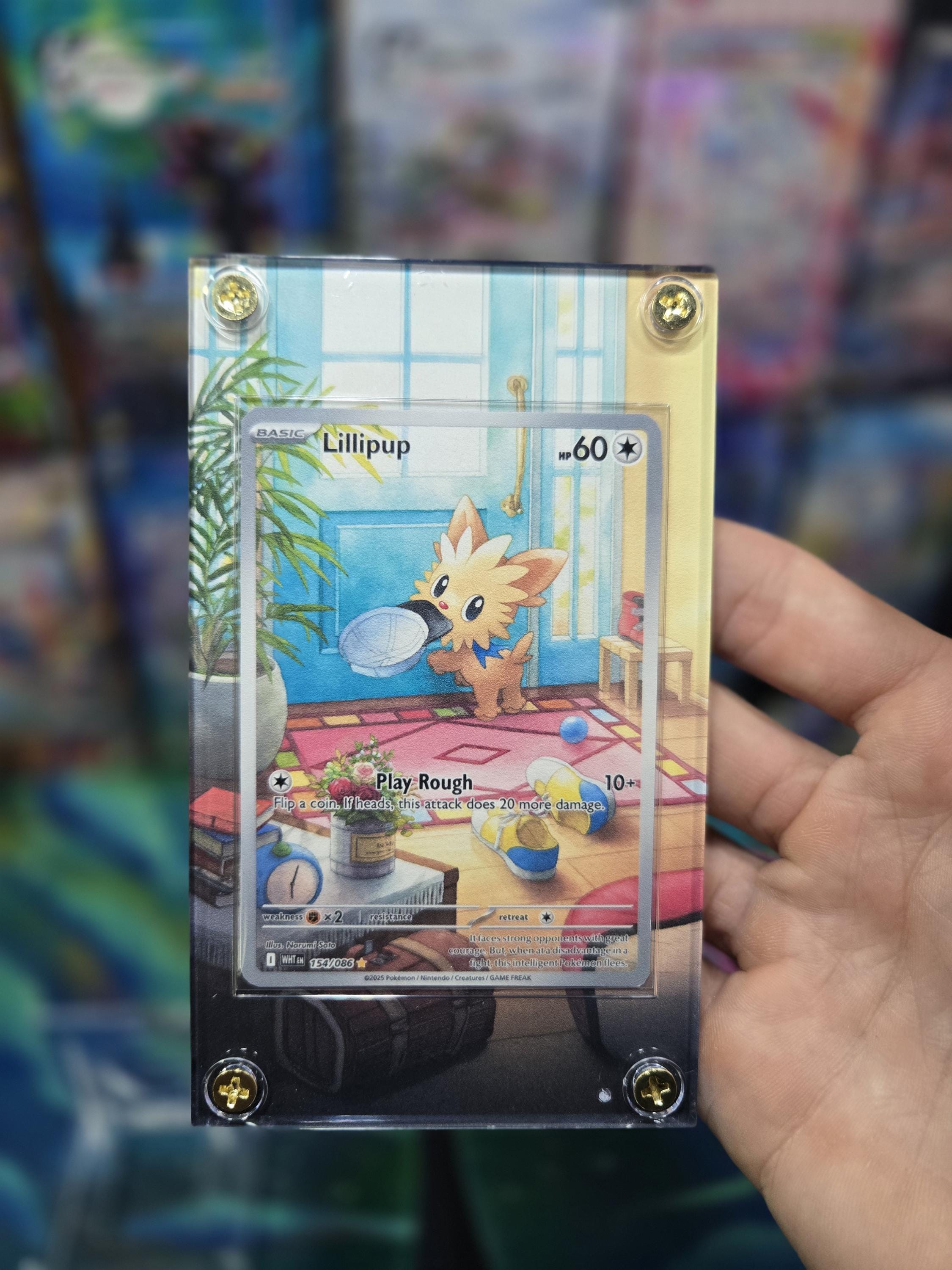 Pokemon Lillipup IR 154/086 White Flare Extended Art Case - Etsy