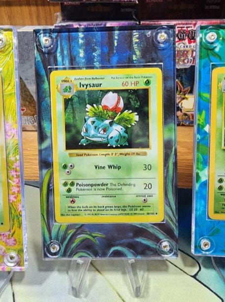 X3 Pokemon Bulbasaur Ivysaur Venusaur Base Set Extended Artwork Cases - Etsy