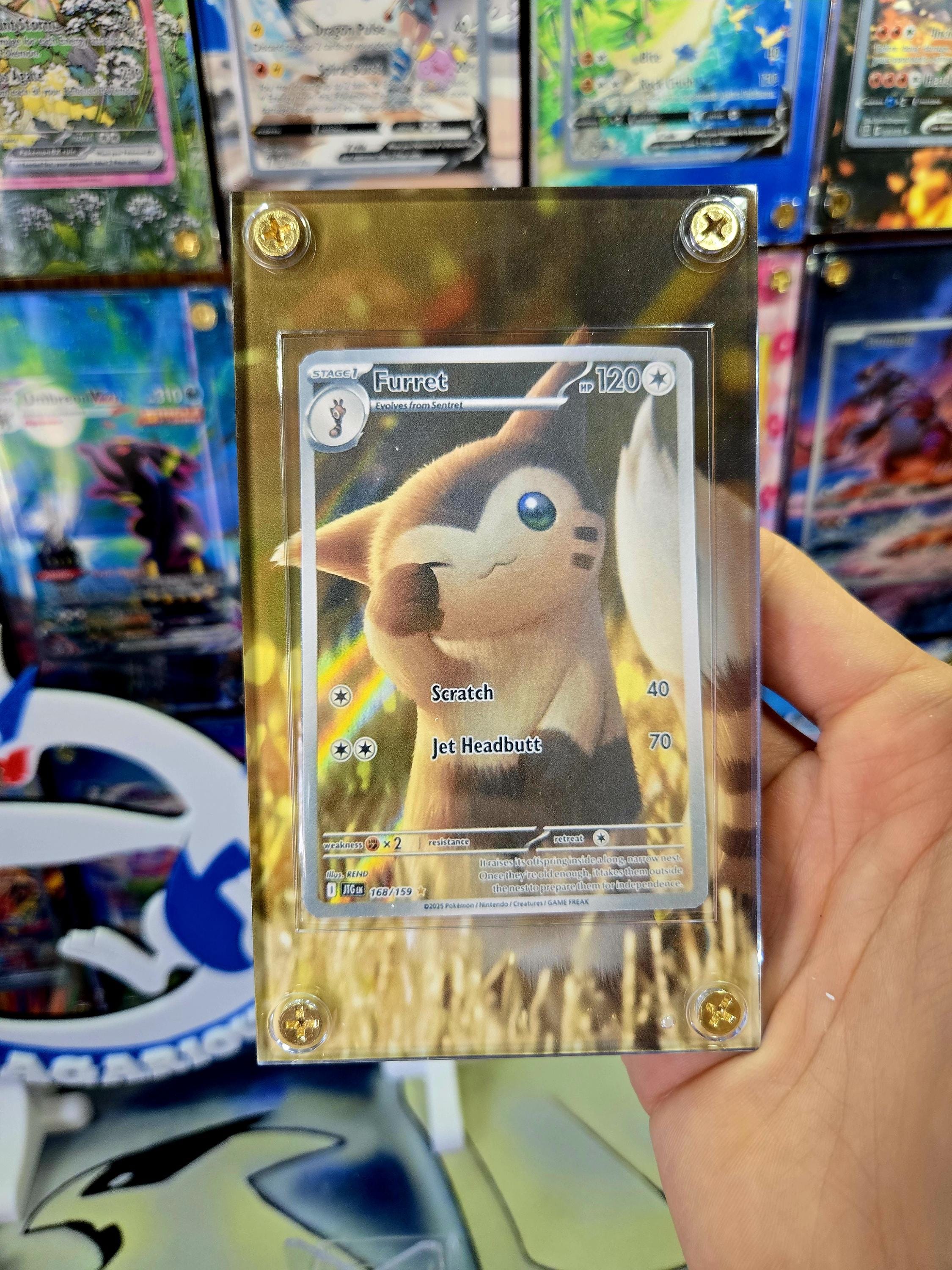 Pokemon Furret 168/159 Journey Together Extended Art Custom Case - Etsy Pokemon Furret 168/159 Journey Together Extended Art Custom Case - Etsy