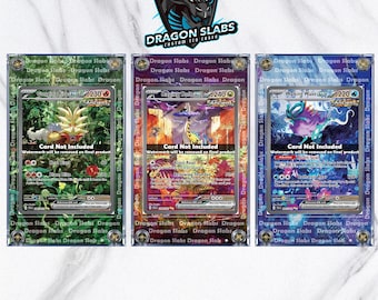 X3 Pokemon Walking Wake, Gouging Fire, Raging Bolt EX Custom Case Extended Artwork