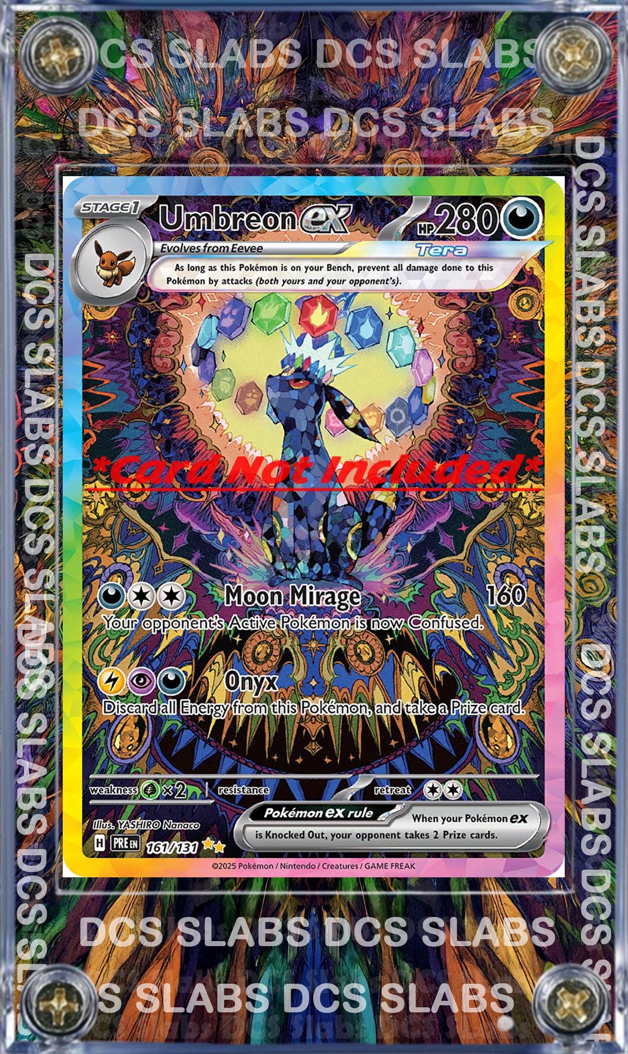 Umbreon ex 161/131 SIR ラスト1枚⭐︎ Pokemon Umbreon EX SIR 161/131 Prismatic Evolutions Custom