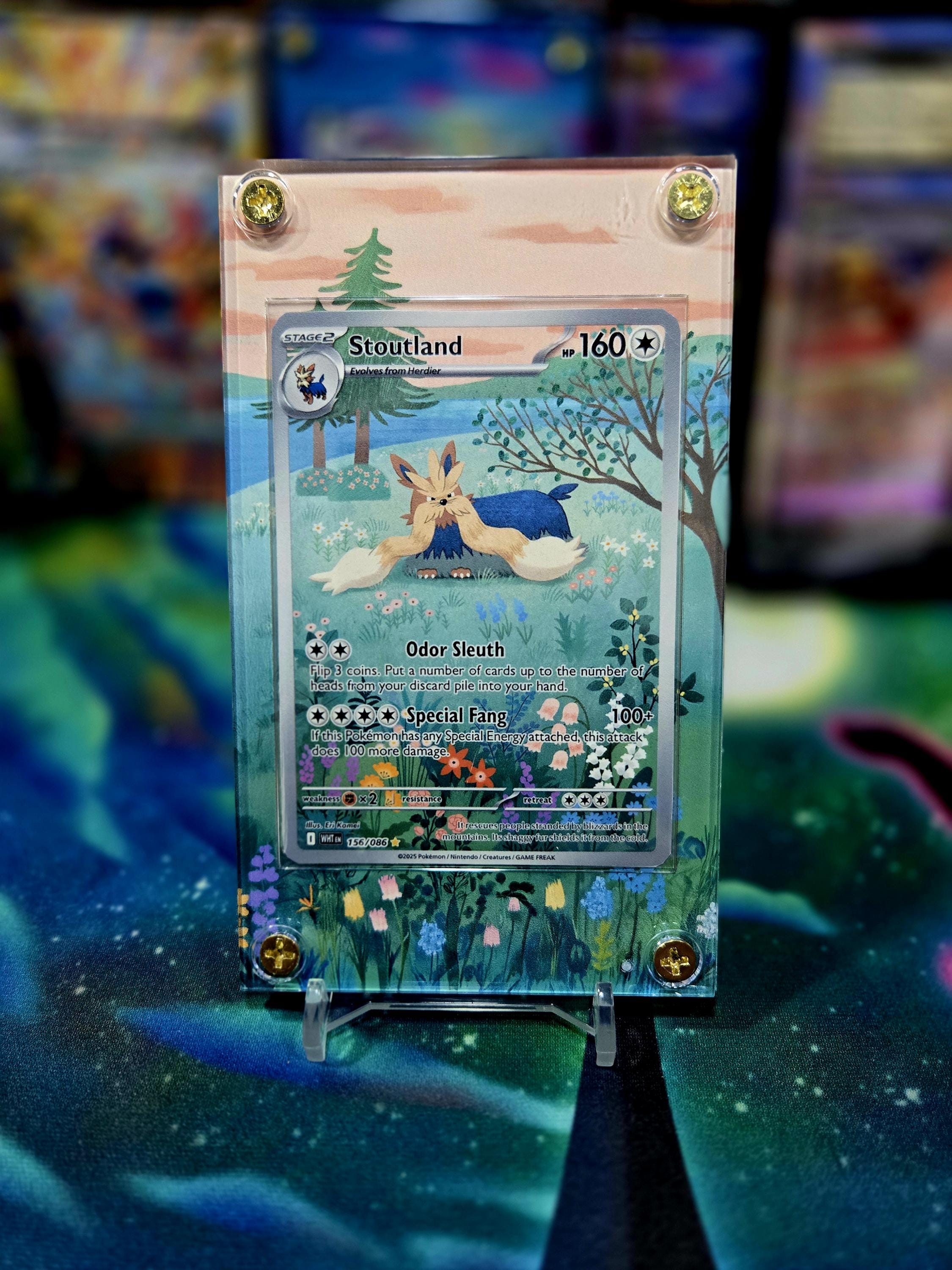 stoutland pokemon card V - 157/163 Full Art Ultra Rare Colorless Wild Tackle (90) Flip a coin Pokemon Sun & Moon Base