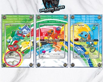 x3 Bulbasaur Charmander Squirtle MEP 037 038 039 Promo First Partner Extended Artwork Cases