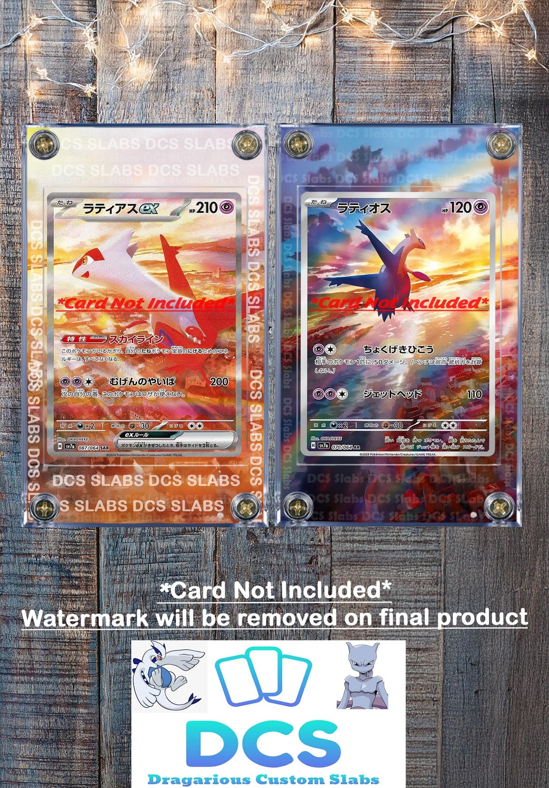 X2 Latias Ex SAR 087/064 & Latios EX 070/064 AR Paradise