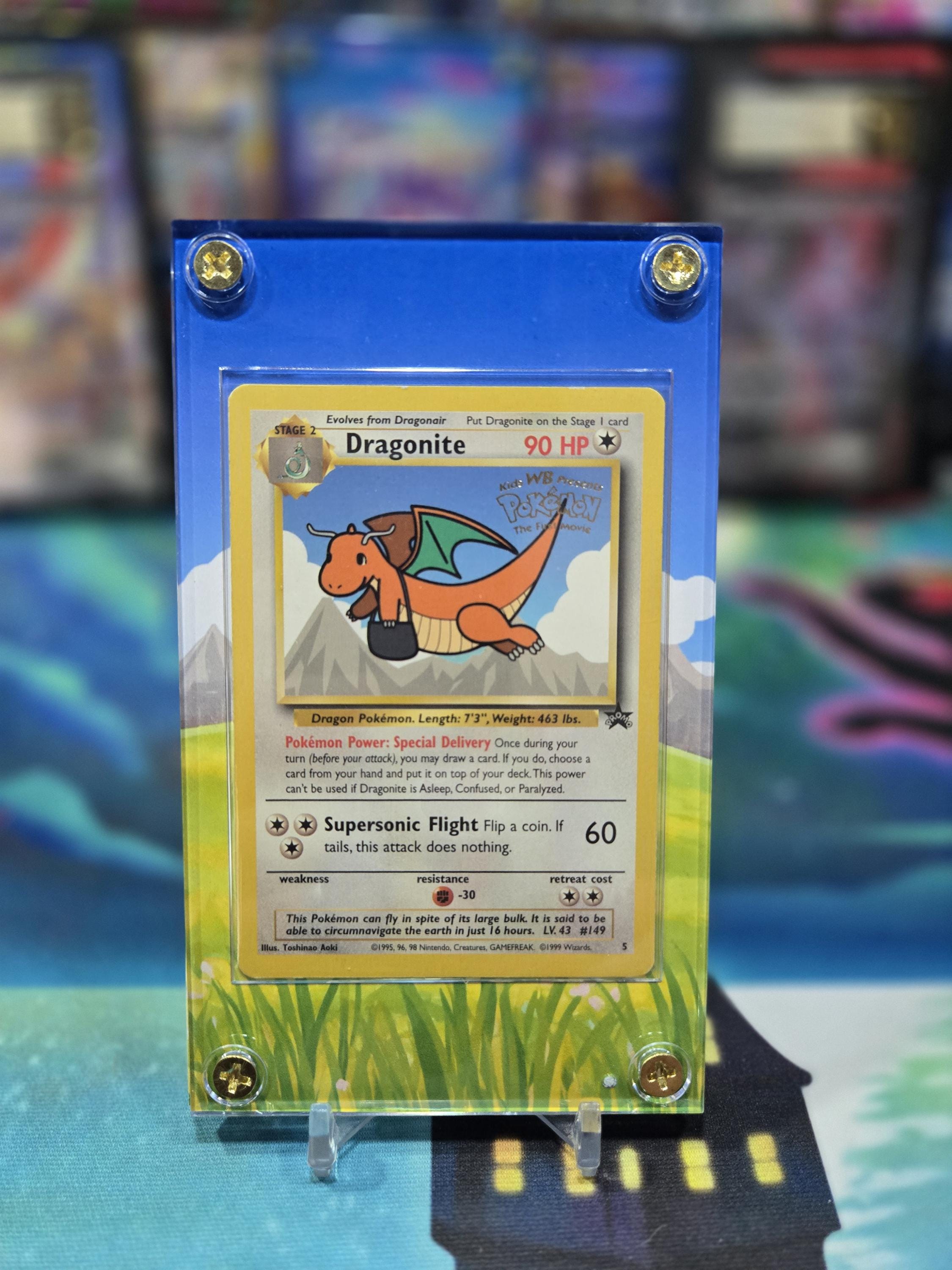 pokemon the movie dragonite card Pokemon Dragonite Black Star Promo #5 Extended Art Custom Case