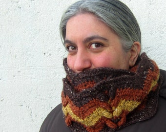 Phoenix Sunset scarf or infinity cowl PDF Crochet Pattern