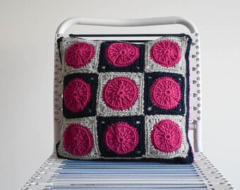 Miranda Granny Square Pillow PDF Crochet Pattern