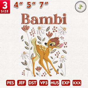 Magic Kingdom-borduurontwerp, Boho Cartoon Indeer-borduurontwerp, bloemen lentekrans borduurontwerp, Girl Trip, Instant Download