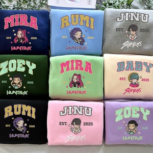 Embroidered Kpop Hunter Character Shirt, Kpop Stars Movie Shirt, Custom Giliter Kpop Sweatshirt, Personalized Sweatshirt, Custom Sweaters