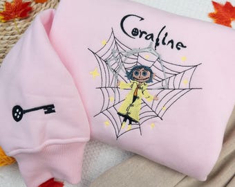 Chemise brodée film de poupée d&#39;horreur, chemise brodée Halloween, pulls brodés poupée effrayante, cadeau Halloween, sweat-shirt personnalisé