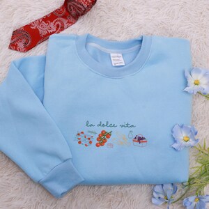 Camiseta de verano para chica tomate, camiseta bordada de estilo italiano, camiseta botánica estilo cottagecore, camiseta femenina