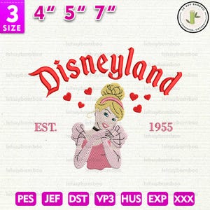 Valentine Embroidery Machine Design, Valentine Cartoon Princess Embroidery Design, Happy Valentine Day Embroidery Design, Instant Download