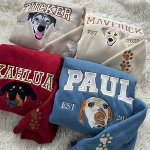 Custom Pet shirt, Custom Pet Photo Sweatshirt, Custom Pet Embroidered Sweatshirt, Personalized Embroidered Shirt