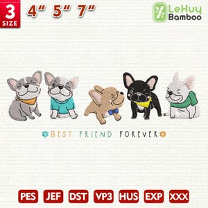 Archivo de bordado de perro lindo, diseño de bordado de perro feliz, archivo de bordado de animales para máquina, descarga instantánea