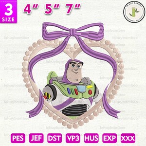 Toy Friends Cartoon Embroidery Design, Cartoon Mirror Coquette Bow Embroidery Design, Family Vacation Embroidery Design, Instant Download