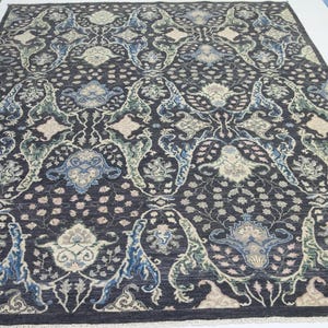 Black Bidjar 9x12 Area Rug - Persian Style Afghan Hand Made Traditional Organic Dye Wool Rug - Oriental Rug - Rug For Living Room - Wool Rug