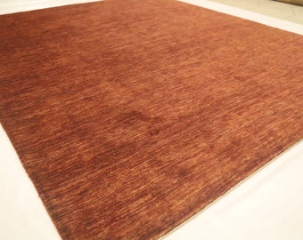 Rust 8x10 Gabbeh Area Rug - Afghan Hand Made Oriental Lori Baft Wool Rug - Rust Bedroom Rug - Living Room Rug - Dining Room Rug - Office Rug