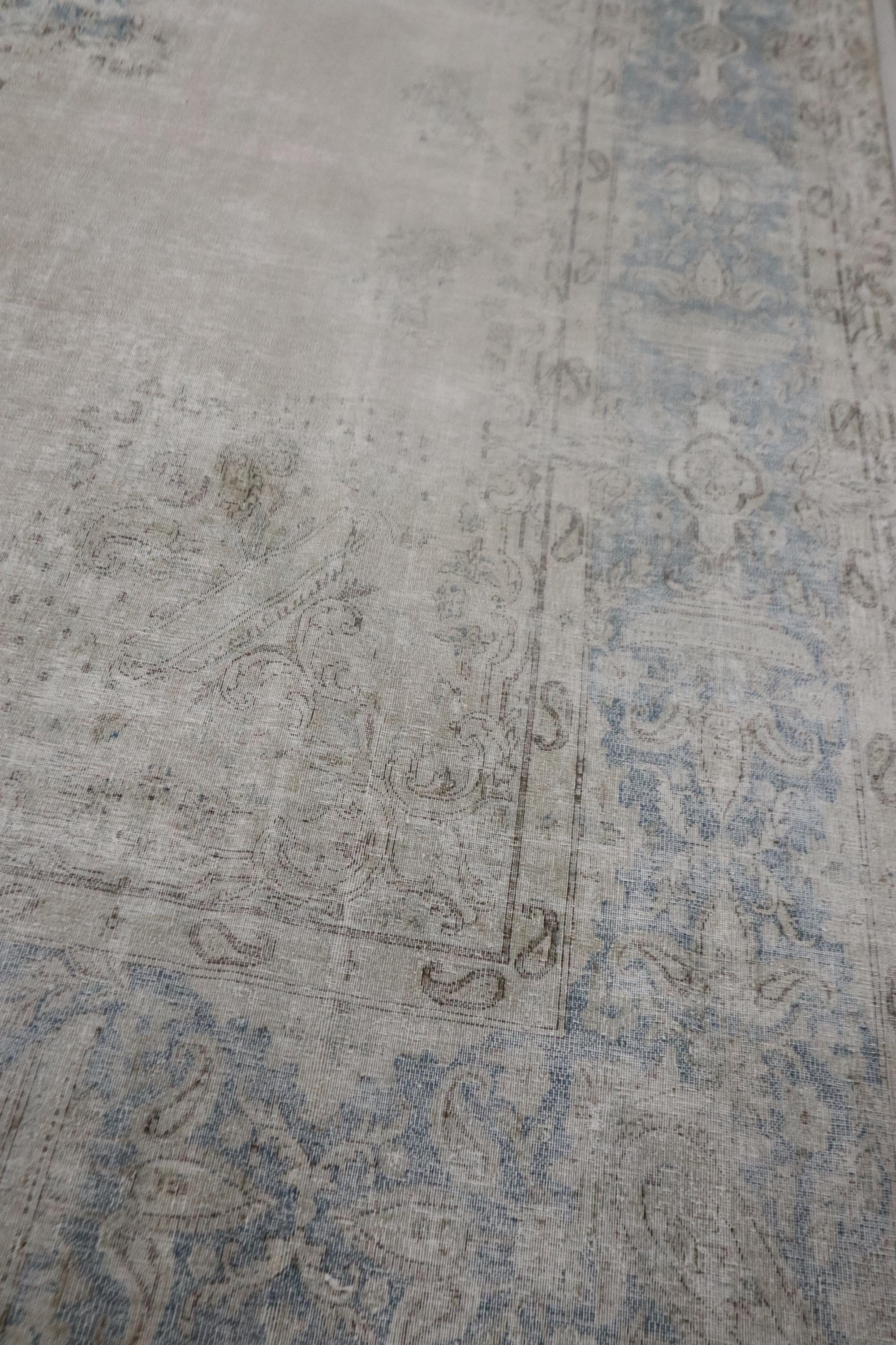 10x16 Feet Vintage Oriental Area Rug, Muted Brown Persian Style Hand ...