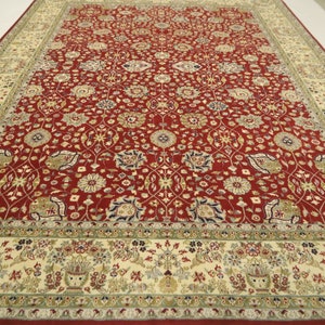 8x12 Oriental Area Rug - Red Persian Style Hand Made Traditional High Quality Wool Rug - Dining Room Rug - Living Room Rug - Bedroom Rug