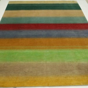 8x12 Gabbeh Area Rug - Multicolor Afghan Handmade Striped Lori Baft Thick Pile Wool Rug - Oriental Rug - Bedroom Rug - Living Room Rug - Rug