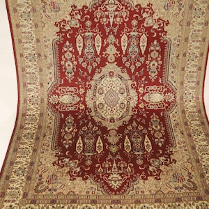 5x7 Red Oriental Area Rug - Persian Style Hand Knotted Traditional High Quality Wool Rug - Medallion Rug - Bedroom Rug - Living Room Rug