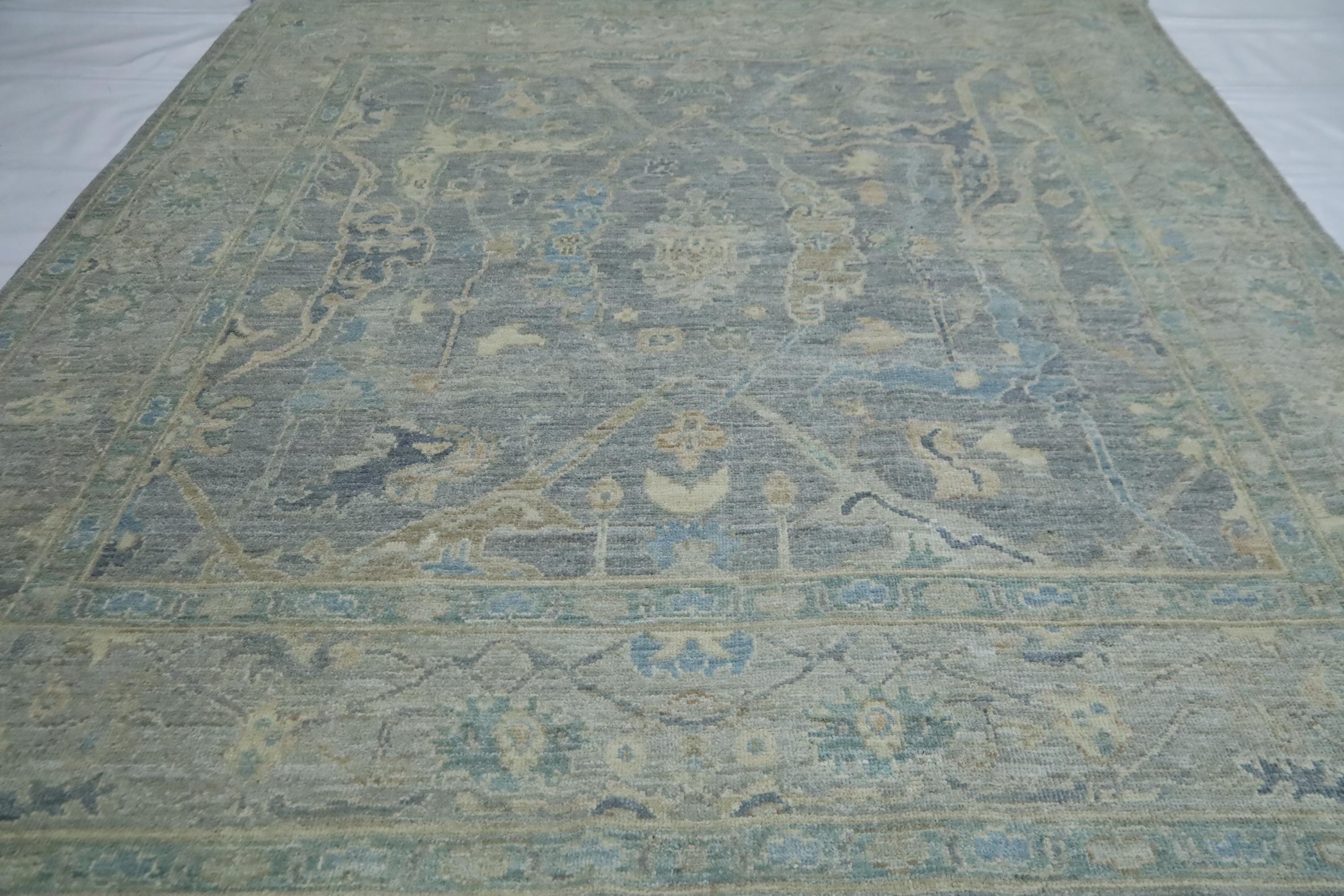 6x6 Bidjar Square Area Rug - Gray Persian Style Afghan Handmade Floral Veg Dye Wool Rug - Entryway Rug - Kitchen Rug - Bedroom Rug