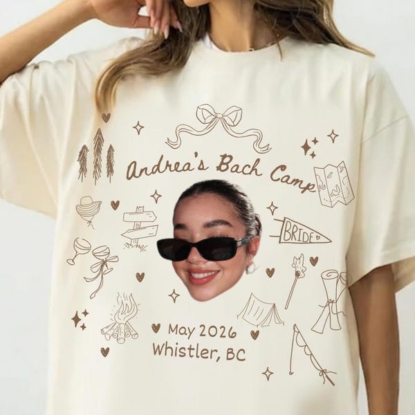 Vintage Camp Bachelorette Shirt, Custom Camping Bachelorette Party Shirts, Outdoor Mountain Bride Tee, Retro Lake Themed Bridal Party