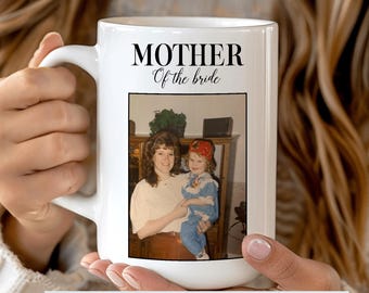 Taza personalizada para la madre de la novia, recuerdo de boda, regalo personalizado para la fiesta nupcial, regalo personalizado para la madre de la novia, regalo para la fiesta nupcial, regalo de recuerdo de boda.