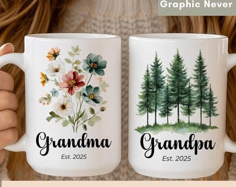 Custom Grandparents Mug,First Time Grandma And Grandpa mug,Personalized Pregnancy Announcement Gift For New Nana Papa,Baby Coming Soon