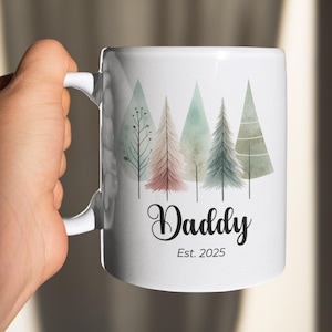 First Father&#39;s Day Mug,Custom Gift for New Dads,Dad Est 2025 Mug, Fathers Day Mug, New Dad Gift,Dad to be Gifts,First Time Papa Mug