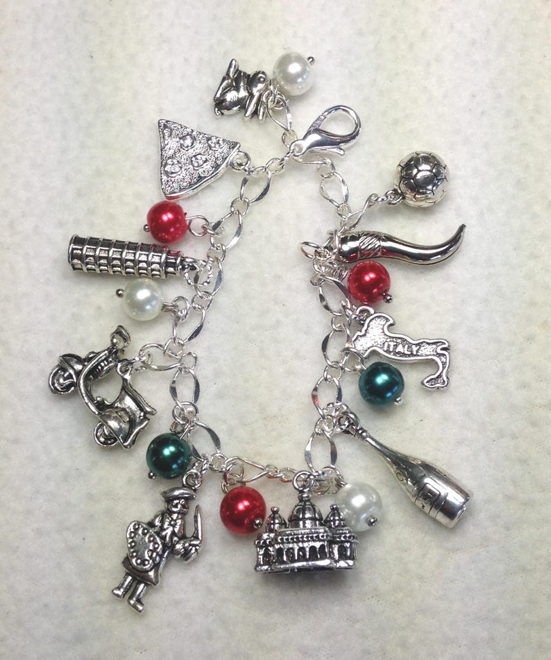 ITALY Italian Charm Bracelet. Italian Charm Bracelet. Italy Etsy