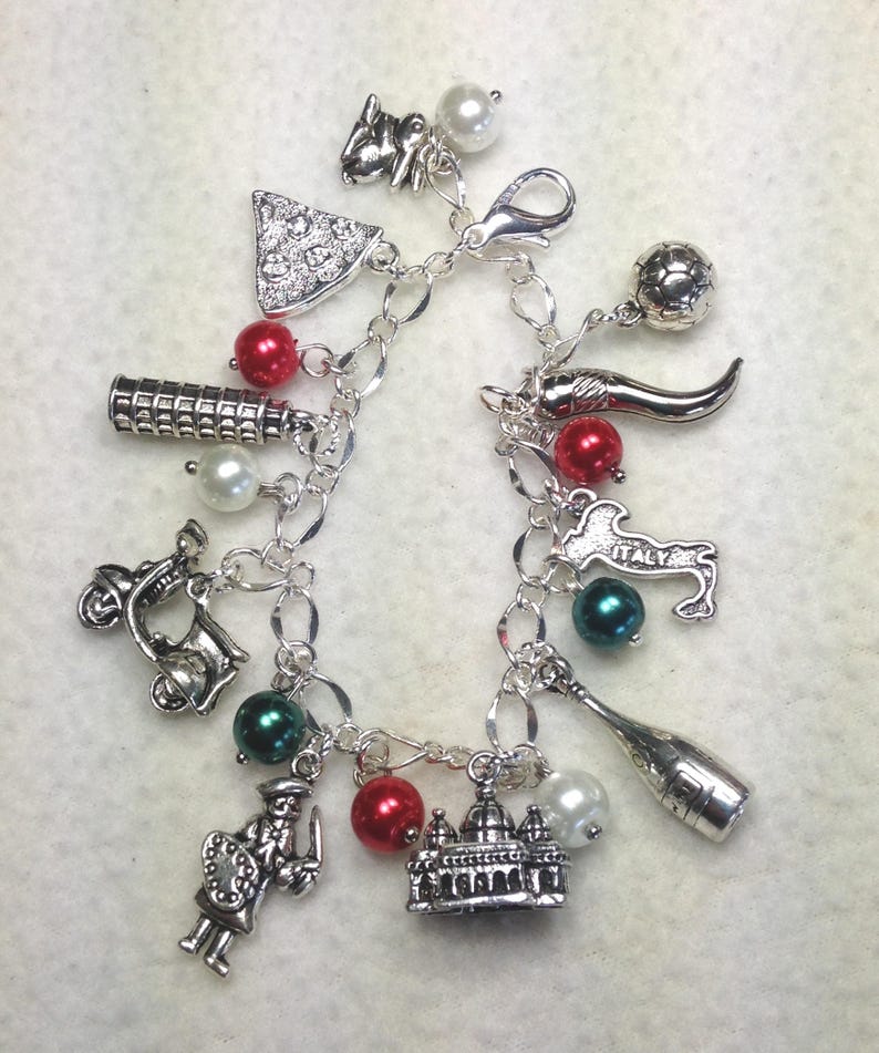 ITALY Italian Charm Bracelet. Italian Charm Bracelet. Italy - Etsy