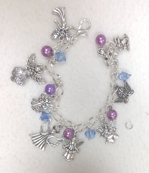 ANGEL Charm Bracelet Angels Charm Bracelet BC 10 Etsy