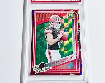 GRADED 10 DILLON GABRIEL Rookie Card 2025 Donruss The Rookies #33 Cleveland Browns Pristine Card